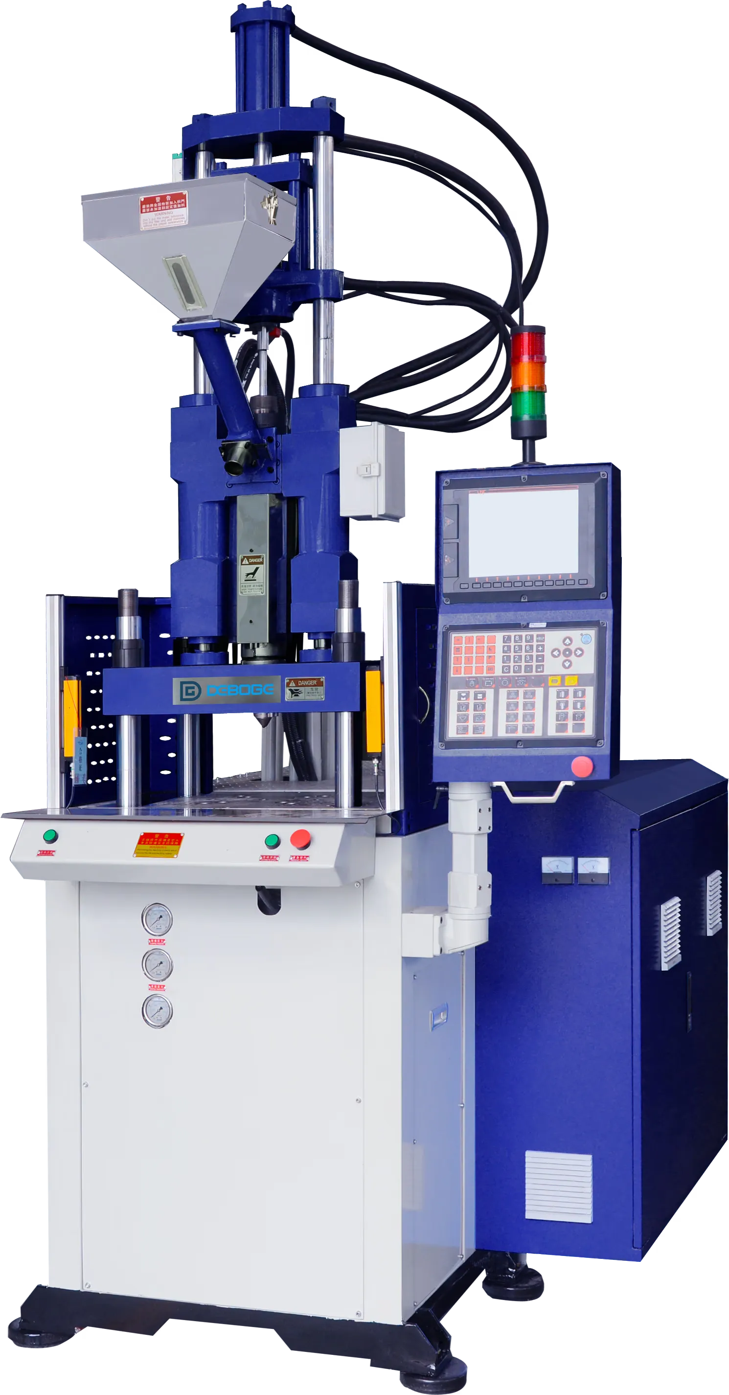 Vertical injection molding knowledge base illustration