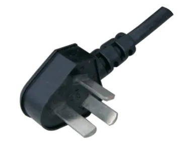 Power plug with molded housing and cord